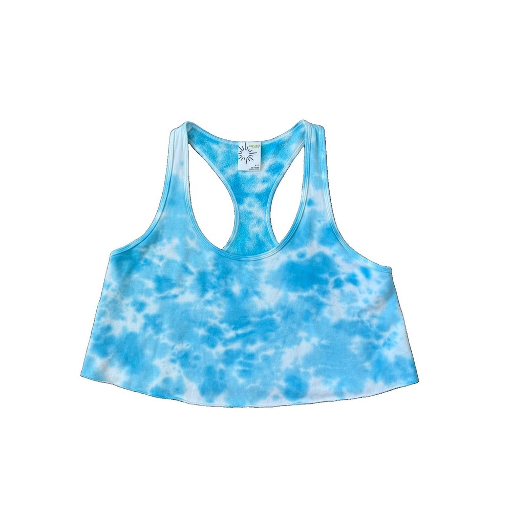 Aerie Tie Dye Cloud Cropped Tank Top Womens Small Workout Loungwear Festival